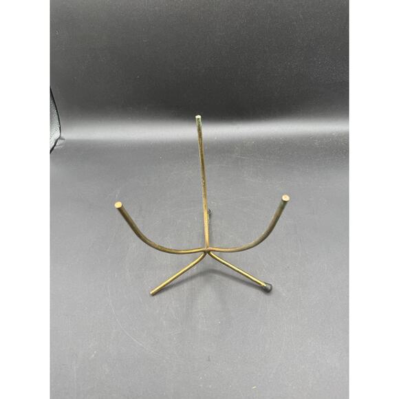 Vintage Wrought Iron Tripod Plant Stand Plant Holder w/ Hairpin Legs - Picture 3 of 8